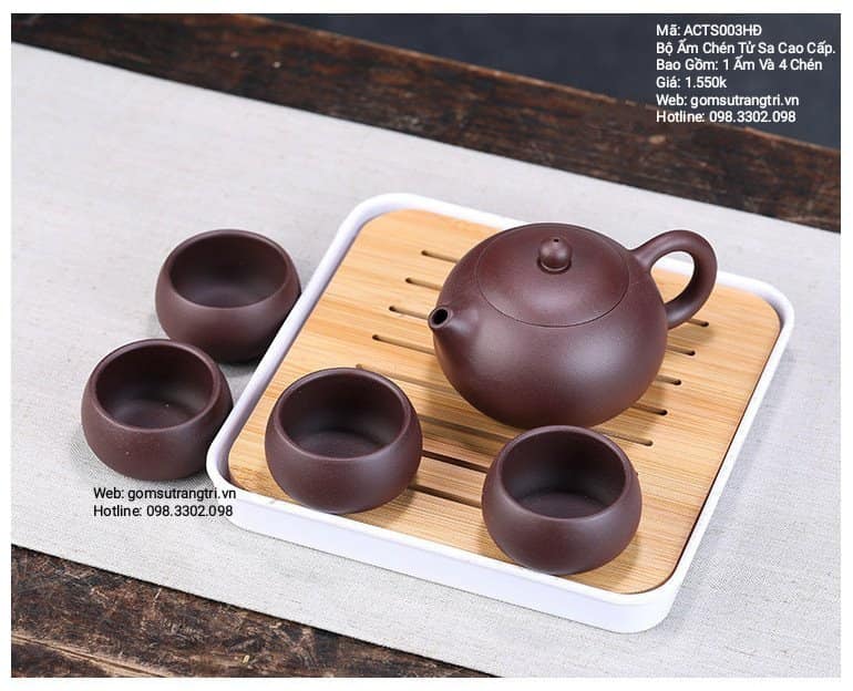 BỘ ẤM CHÉN TỬ SA CAO CẤP